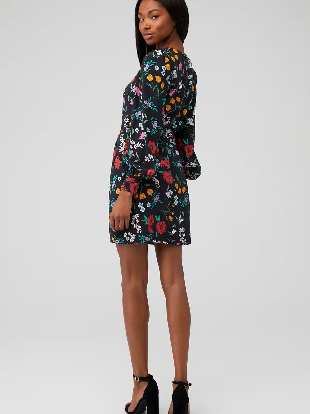Yumi Kim Akita Dress Garden at Dawn Black Floral Mini Dress Size 10 (runs small) - Picture 3 of 5